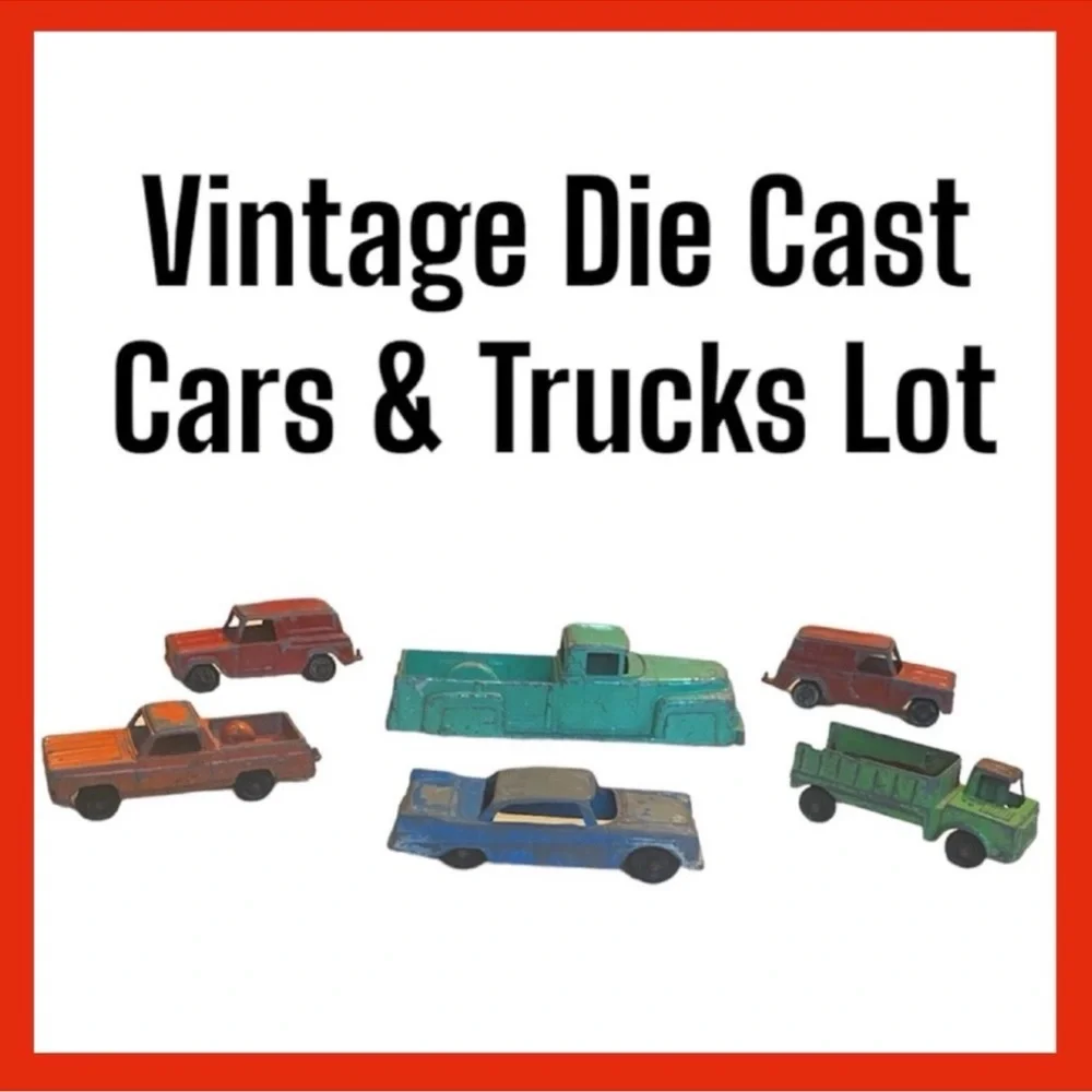 Die Cast Cars Lot Trucks Hubley Tootsie Vintage Matchbox Toys Antique 1950s 60s